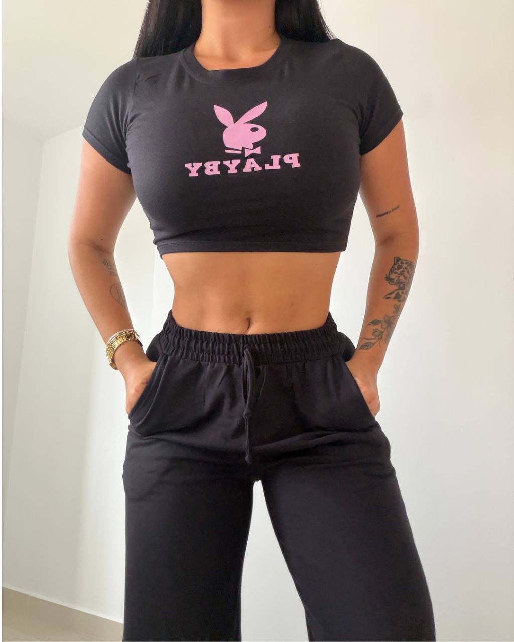 Set Playboy - Top y Sudadera